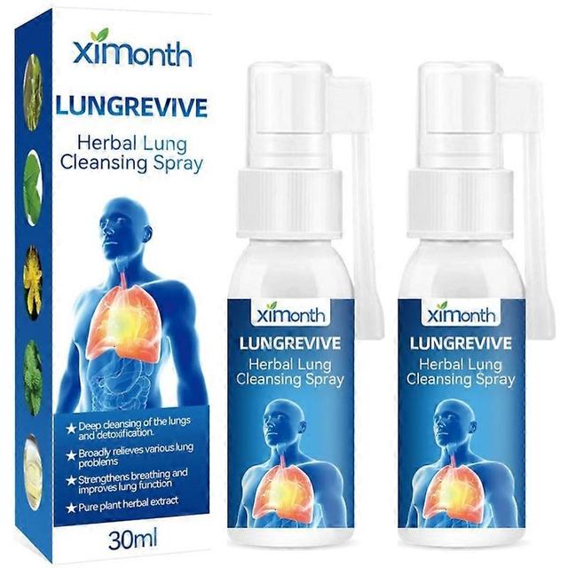 2pcs Herbal Spray Cleansing Lung Relieve Sore Throat Inflammation Nose Discomfort Non Irritating Nasal Body Care Spray on Productcaster.