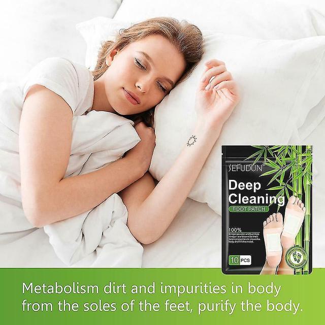 Detox Foot Pads Deep Cleansing Foot Patches W/ Bamboo Vinegar Ginger Powder 10-50pcs on Productcaster.