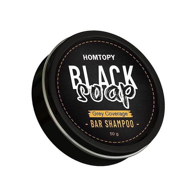 Men's Grey Coverage Bar Shampoo Hair Darkening Black Soap For Grey Hair Cover color01 on Productcaster.