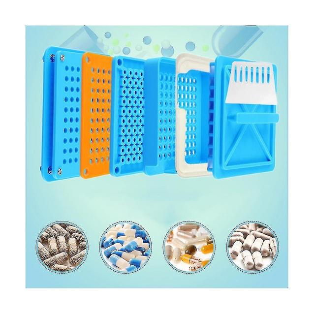 Tib Capsule Filling Tray 0 100 Hole Capsule Filler Capsule Filling Machine Manual Capsule Filler Blue on Productcaster.