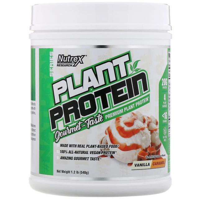 Nutrex Research, Natural Series, Plant Protein, Vanilla Caramel, 1.2 lb (540 g) on Productcaster.