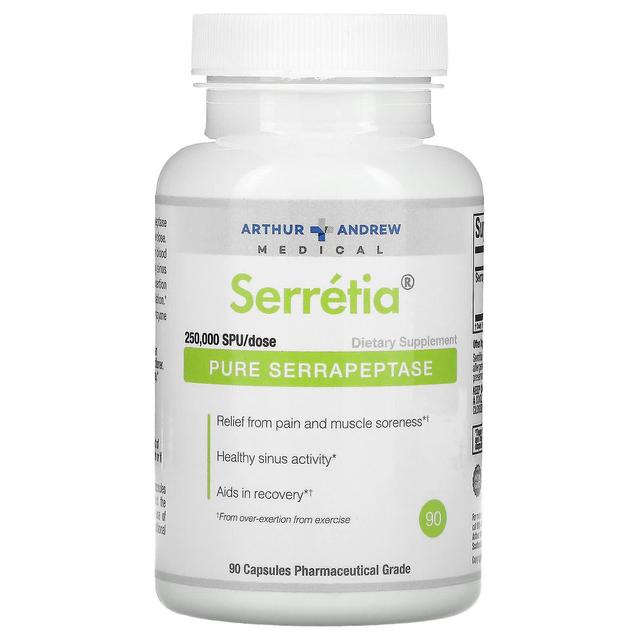 Arthur Andrew Medical, Serrezia, Serrapeptasi pura, 125.000 SPU, 90 Capsule on Productcaster.