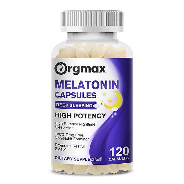 Melatonin-Kapseln, Anti-Stress, beruhigende Stimmung, Rettung von Schlaflosigkeit, Hilfe beim Tiefschlaf, Menschen mittleren Alters und ältere Mens... on Productcaster.