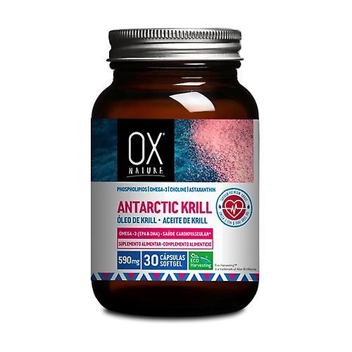 Ox Nature Wild Antarctic Krill Oil with Astaxanthin 30 softgels of 590mg (Vanilla) on Productcaster.