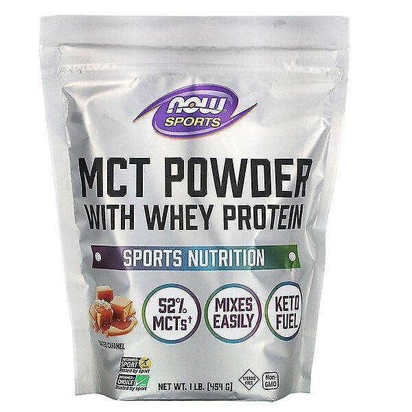 Now Foods, Sports, MCT Powder with Whey Protein, Salted Caramel, 1 lb (454 g) on Productcaster.