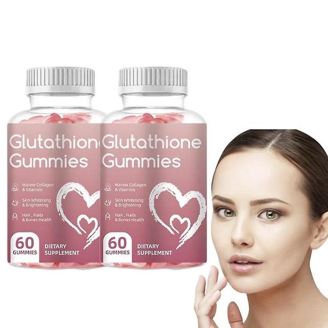 Glutathione Capsules Skin Whitening Brightening Gummies Anti Skin Aging Spot Removal Dietary Supplement 2bottle-120pills on Productcaster.