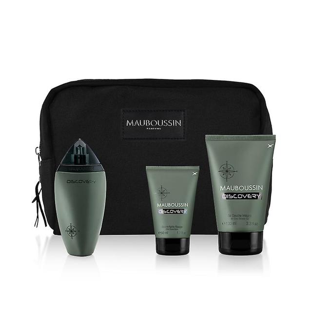 Mauboussin - Prestige 2022 Discovery Set: Eau de Parfum 100 ml, Duschgel 100 ml, After Shave Balsam 50 ml & Kulturbeutel Grün & Schwarz on Productcaster.