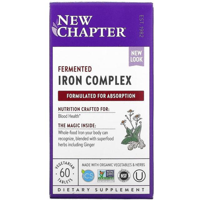 New Chapter, Fermented Iron Complex, 60 Vegetarian Tablets on Productcaster.