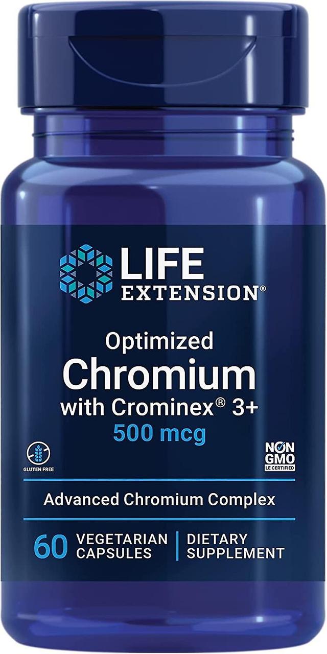 Life Extension Cromo ottimizzato per il prolungamento della vita con Crominex 3+, 500mcg, 60 capsule vegetariane on Productcaster.