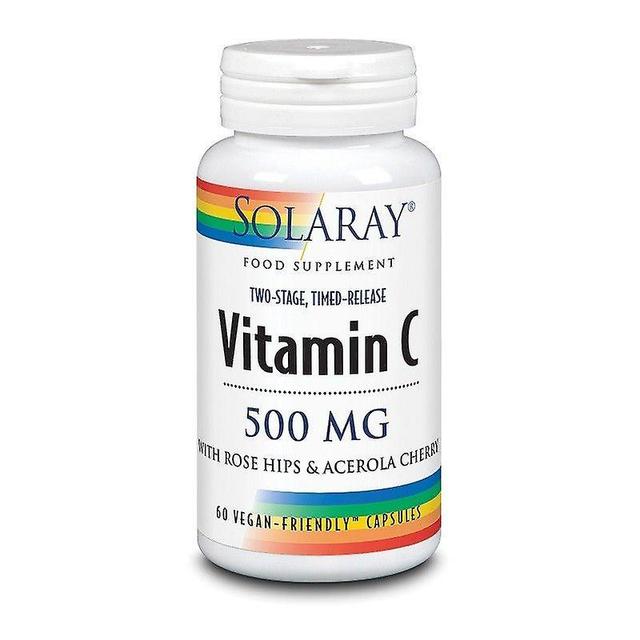 Solaray Vitamin C Two Stage Time Release 500mg Capsules 60 (1080) on Productcaster.