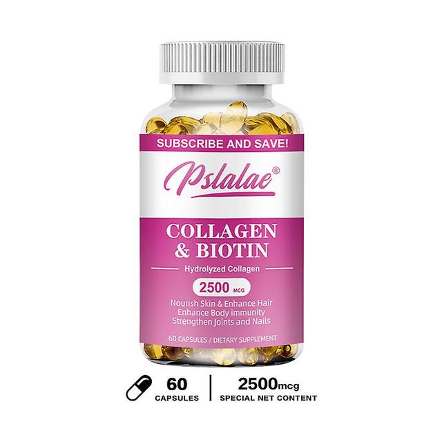 Vorallme Collagen Capsules With Biotin, Gluten Free, Hair Healthy, Beautiful Skin & Nails Support, Dietary Supplement, 120 Capsules 60 Capsules on Productcaster.