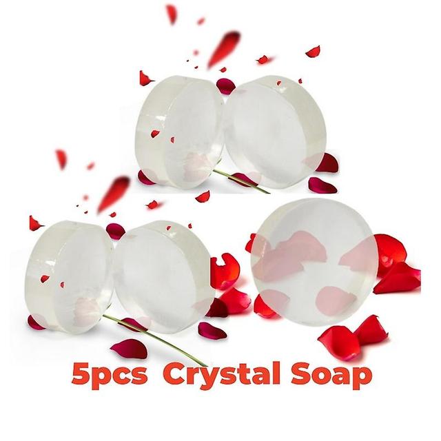 5pcs Whitening Soap Natural Active Enzyme Plant Extract Nipple Intimate Enzyme Crystal Bath Transparent Shower Bleaching Soap on Productcaster.