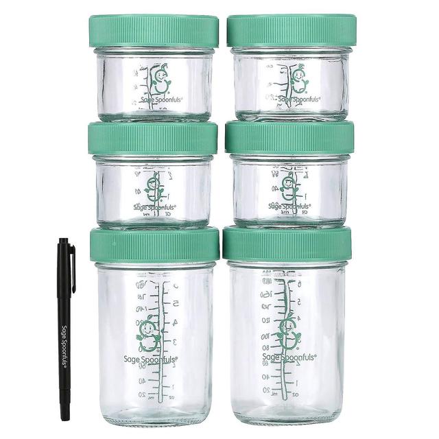 Sage Spoonfuls, Glass Baby Food Storage Jars, 6 Pack on Productcaster.