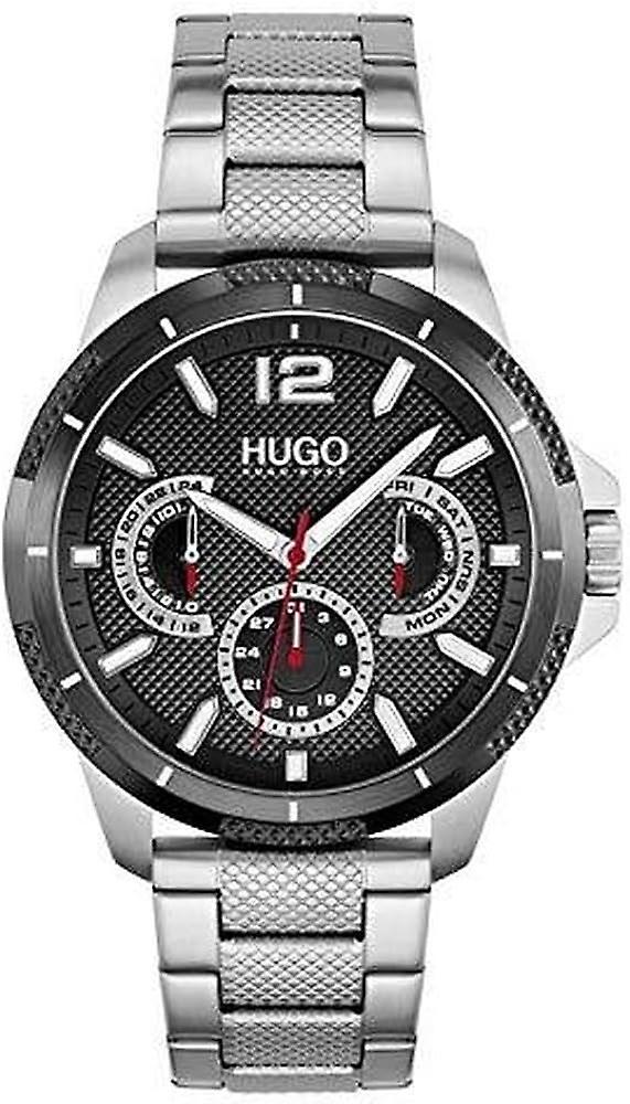 Hugo Boss HUGO herreklokke 1530195 sølv og svart on Productcaster.