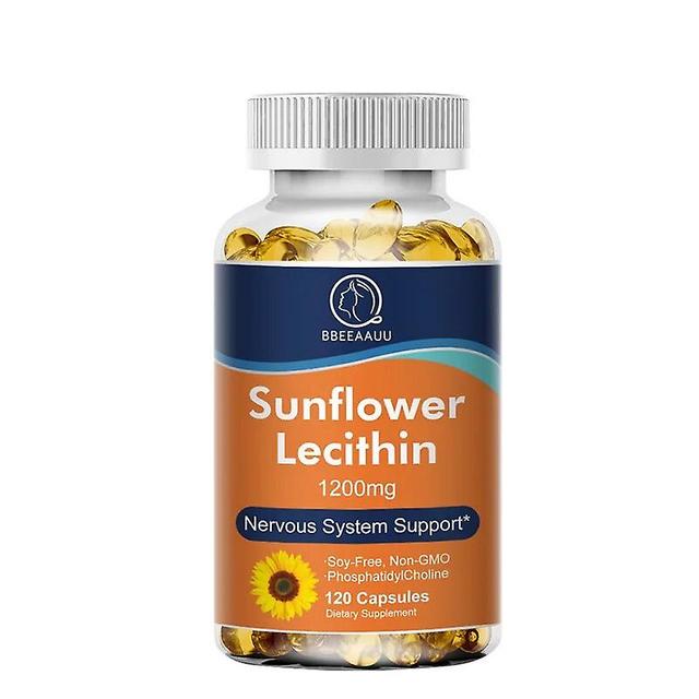 Sunflower Lecithin Capsule High Potency Fast Promotes Brain&cardiovascular Health Help Cellsular Activity Protect The Liverhuamade Huamade 120PCS on Productcaster.