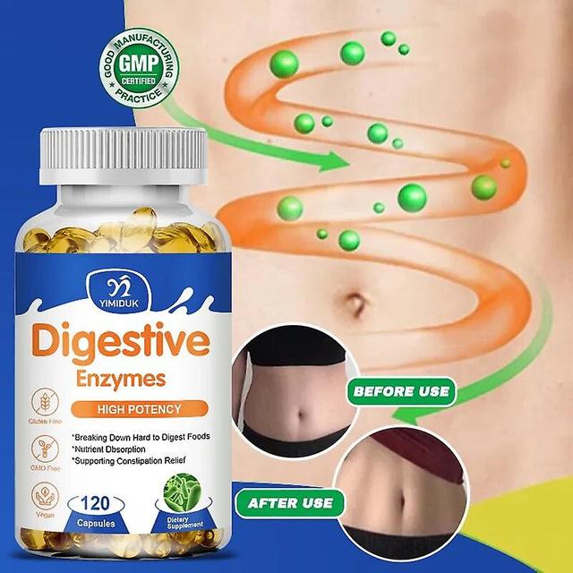 Visgaler Probiotic Digestive Enzymes For Gut Health And Bloating Relief, Probiotic Digestive Enzymes Capsules 1 Bottles 120 pcs on Productcaster.