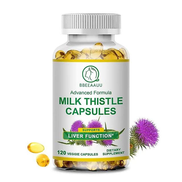 Eccpp Milk Thistle Capsules Detox Protect Liver & Cardiovascular Health Enhance Liver Function Reduce Blood Lipids & Cholesterol 120pcs on Productcaster.