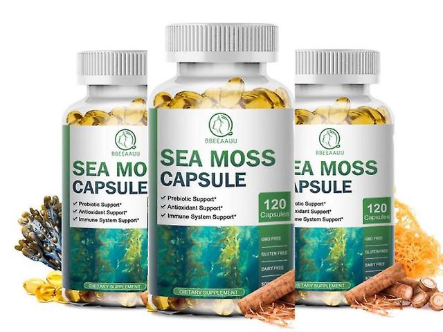 Tib Beau Sea Moss Capsule Iodine Supplement Support Thyroid Function Reduce Inflammation Protect Joints Boosts Digestion Healthy Gut 3bottle on Productcaster.