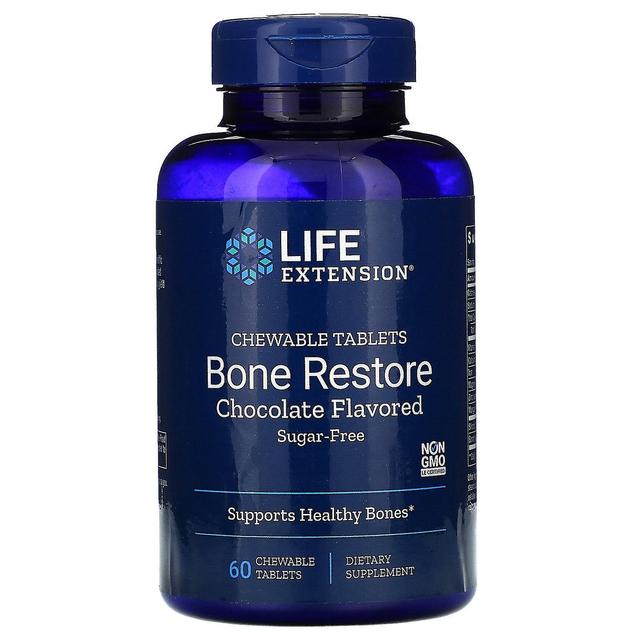 Life Extension, Bone Restore, Sugar-Free, Chocolate Flavored, 60 Chewable Tablet on Productcaster.