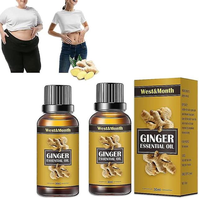 2pcs 30ml Lymph Detoxification Huile de gingembre Drainage du ventre Huile de gingembre Drainage lymphatique Huile de gingembre Essential Relax Bod... on Productcaster.