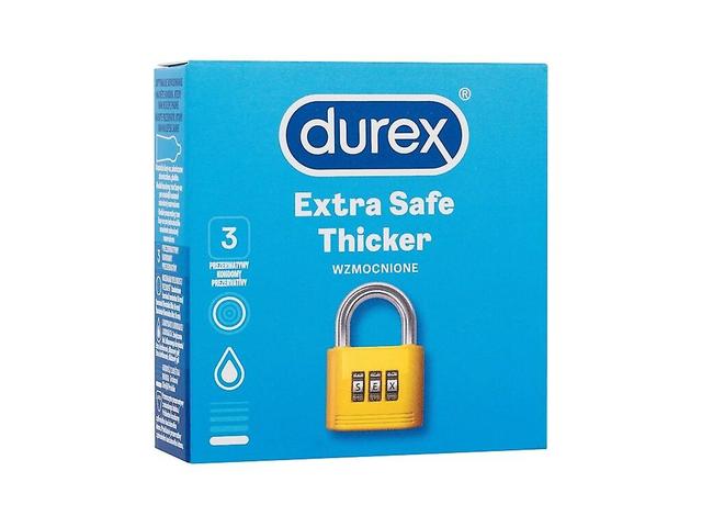 Durex - Extra Safe Thicker - For Men, 3 pc on Productcaster.