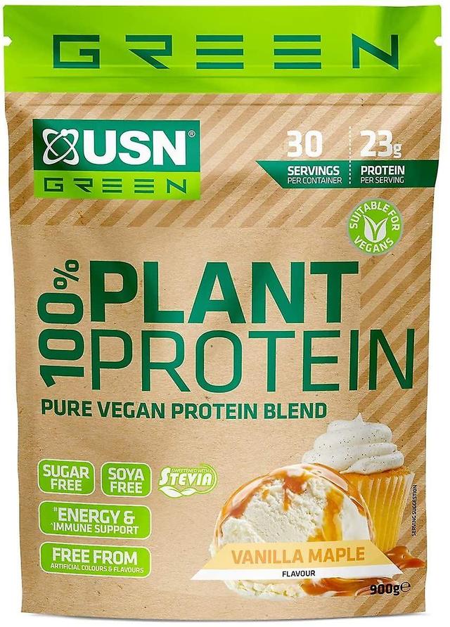 USN 100% Plant Protein - Vegan - Soya Free - Sugar Free - 900 g Vanilla on Productcaster.