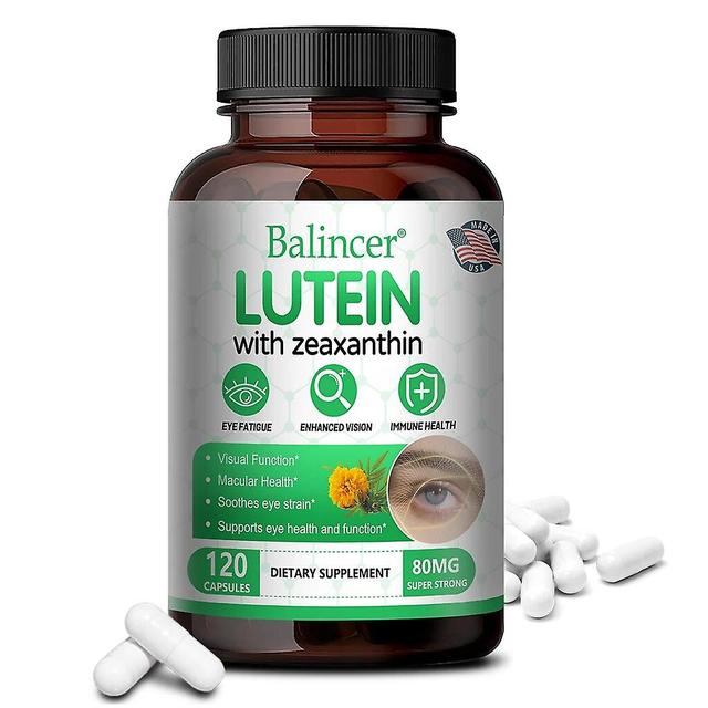 Visgaler Lutein 80 Mg With Zeaxanthin - Eye Health & Macular Health, Eye Strain, Dryness Relief, Non-gmo Gluten-free Supplement 120 count-1 bottle on Productcaster.