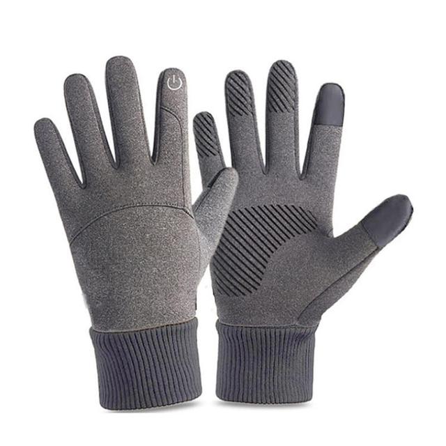 Gants D'hiver Impermables Pour Hommes Gants De Cyclisme Chauds Antidrapants Pour La Conduite De Motos Ski Voyage Gray on Productcaster.