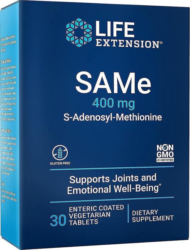 Life Extension SAM-e 400 mg 30 enteric-coated Vegetarian Tablets on Productcaster.