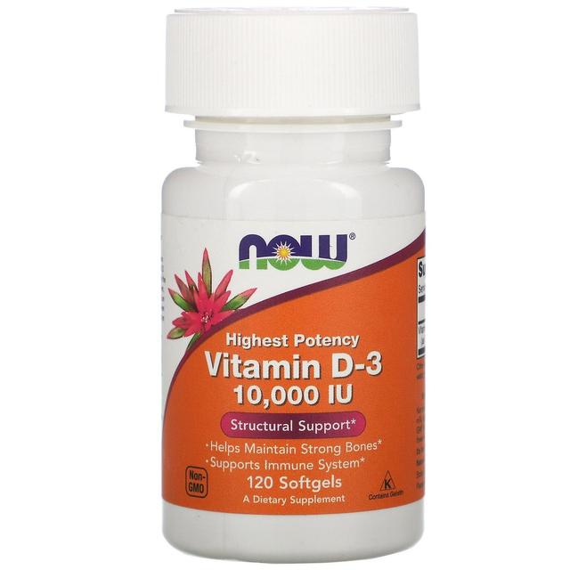 Now Foods, Vitamin D-3, 10,000 IU, 120 Softgels on Productcaster.