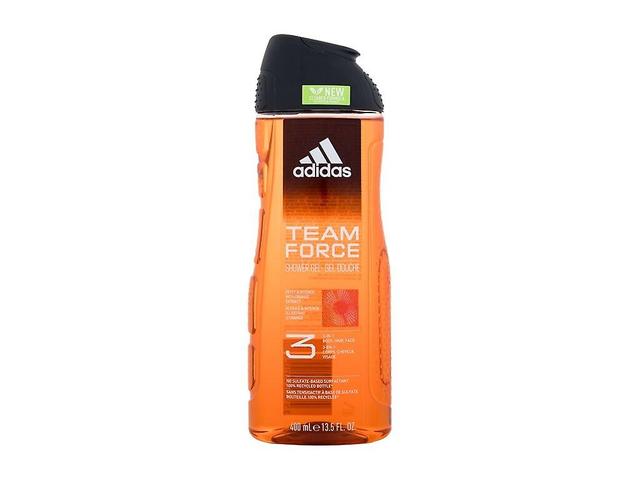 Adidas Team Force Shower Gel 3-i-1 Ny Cleaner Formula - For menn, 400 ml on Productcaster.