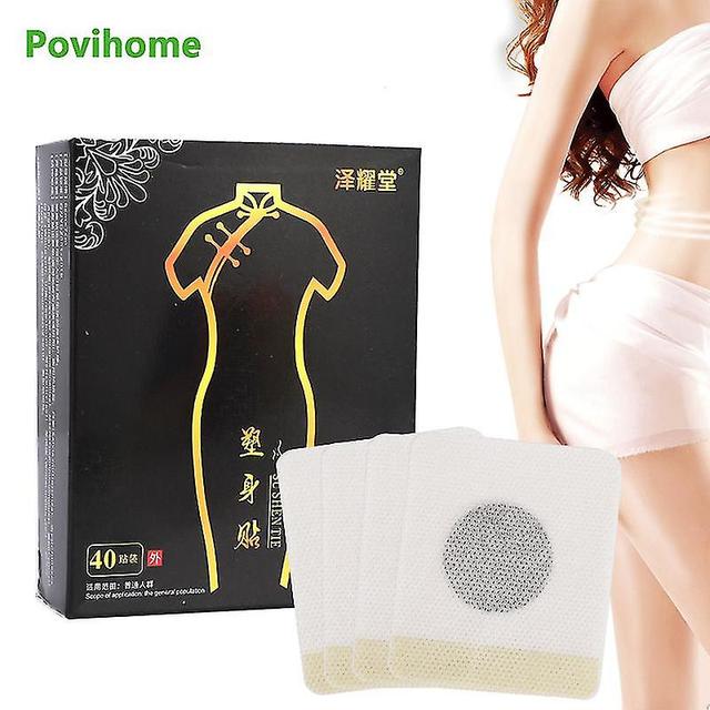 40pcs/box Afslanken Patch Afvallen Navel Sticker Dij Arm Cellulitis Verminderen Buik Vet Verbranding Body Detox Massage Gips 40pcs In Box on Productcaster.