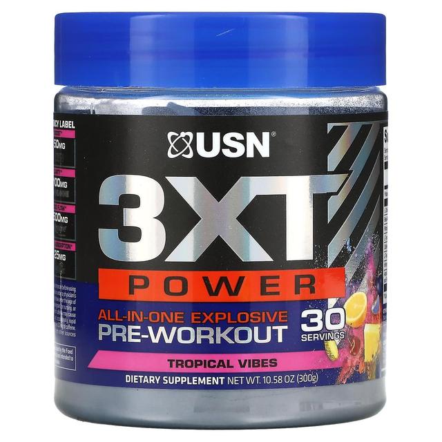 USN, 3XT Power, All-In-One Explosive Pre-Workout, Tropical Vibes, 10.58 oz (300 g) on Productcaster.