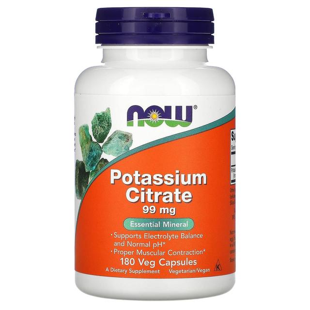 NOW Foods NOW Alimentos, Citrato de Potássio, 99 mg, 180 Veg Cápsulas on Productcaster.