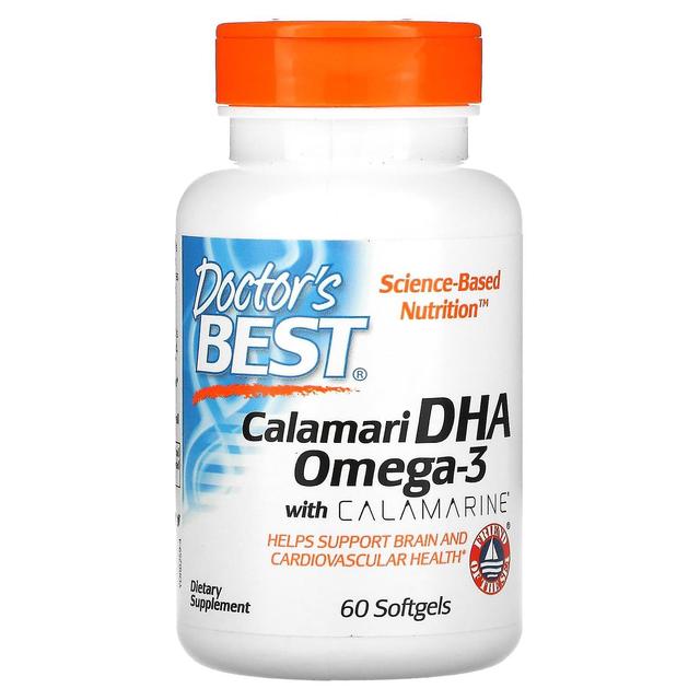 Doctor's Best Lægens bedste, Calamari DHA Omega-3 med Calamarine, 60 Softgels on Productcaster.