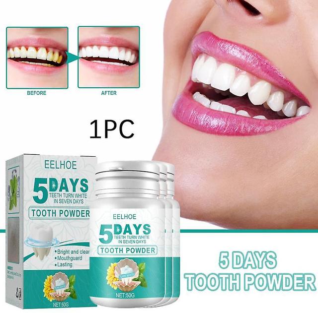 1pc Eelhoe 5-day Beauty Tooth Powder, blanchiment, nettoyage des dents, taches de fumée, saleté, plaque buccale fraîche, poudre dentaire de nettoyage on Productcaster.