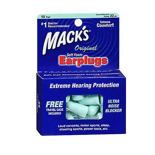 Mack's Macks Safe Sound Ear Plugs, 10 chacun (Paquet de 1) on Productcaster.