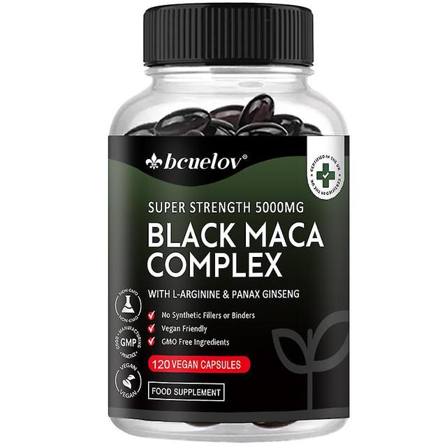 Vorallme Bcuelov Black Maca Root Capsules Promote Reproductive Health, Enhance Energy, Erection, Vitality, Improve Blood Flow 120 count-1 bottle on Productcaster.