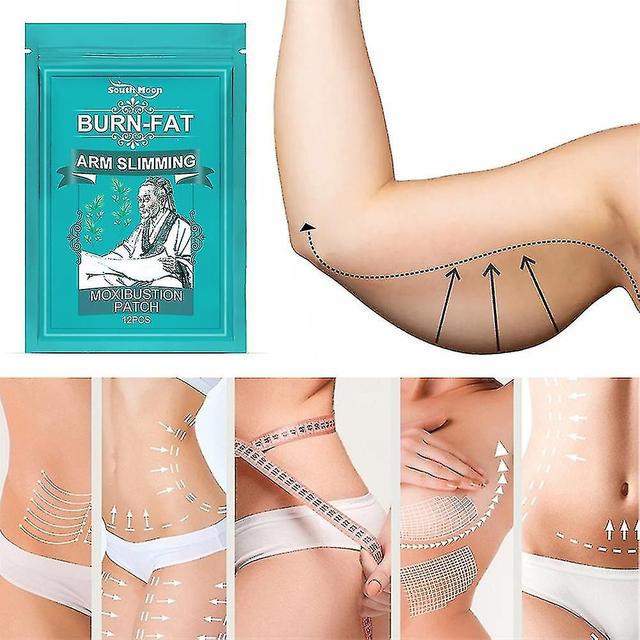 Arm slankende Burn Fat Moxibustion Patch Tynd arm pasta Fedt Fjernelse Varme Pad Bynke Naturlægemidler til kvinder Slim Produkter, hww 48pcs on Productcaster.