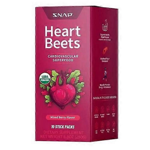 Snap Supplements Heart Beets Stick Packs, 10 Count (Pack of 1) on Productcaster.