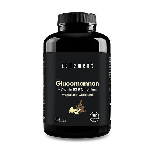 Zenement Glucomannan with vitamin b3 and chromium 180 capsules on Productcaster.