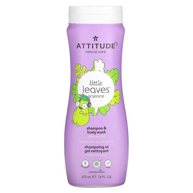 ATTITUDE, Little Leaves Science, Shampoo & Body Wash, Vanilla & Pear, 16 fl oz (473 ml) on Productcaster.