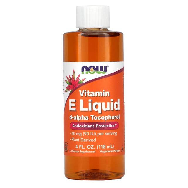 NOW Foods NU Fødevarer, E-vitamin væske, D-Alpha Tocopherol, 4 fl oz (118 ml) on Productcaster.