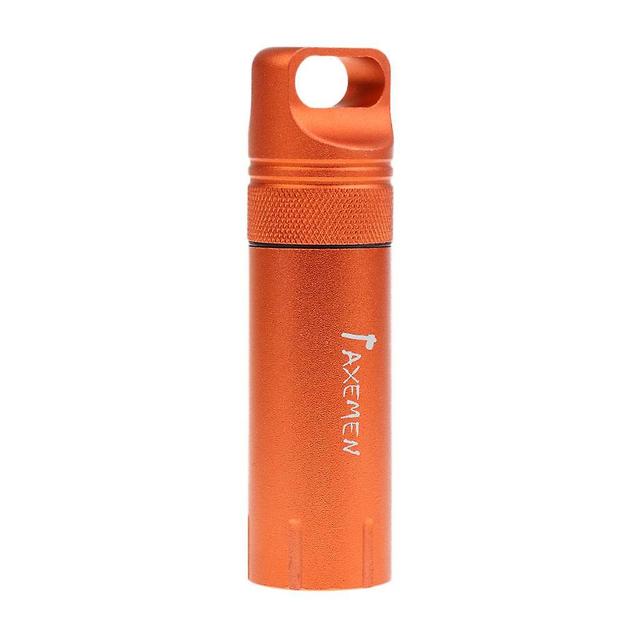 Waterproof Airtight Capsule Seal Bottle Survival Dry Box Pill Box Orange on Productcaster.