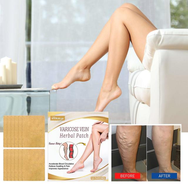 12pcs Varicose Vein Care Patch Herbal Vein Massage Relief Patch For Men And Women on Productcaster.