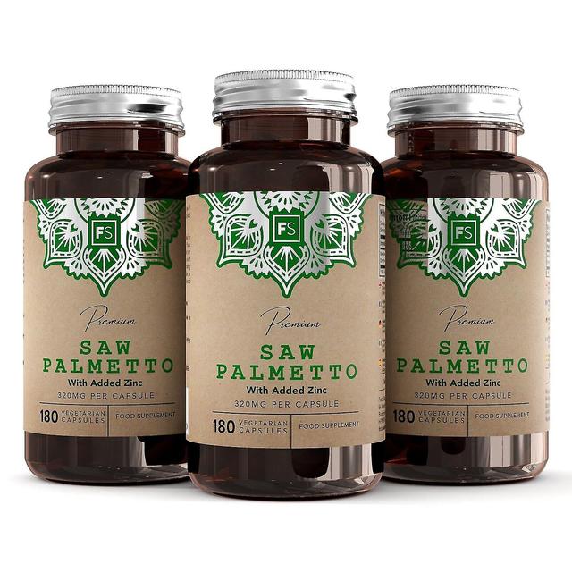 Saw Palmetto with Zinc (320mg) 180 Capsules 3 Bottles (540 Capsules) on Productcaster.