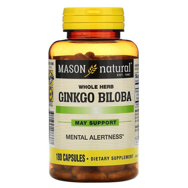 Mason Natural, Whole Herb Ginkgo Biloba, 180 Capsules on Productcaster.