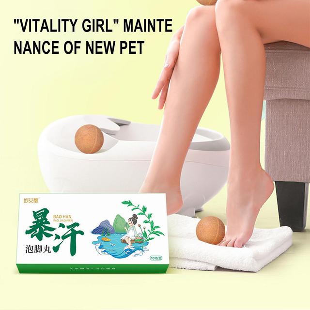 Flye Instant Sweat Soaking Foot Pills With Artemisia Grass Ginger Sichuan Pepper Soaking Foot Balls With Foot Bath Pills FLYE4685 Green Free Size on Productcaster.