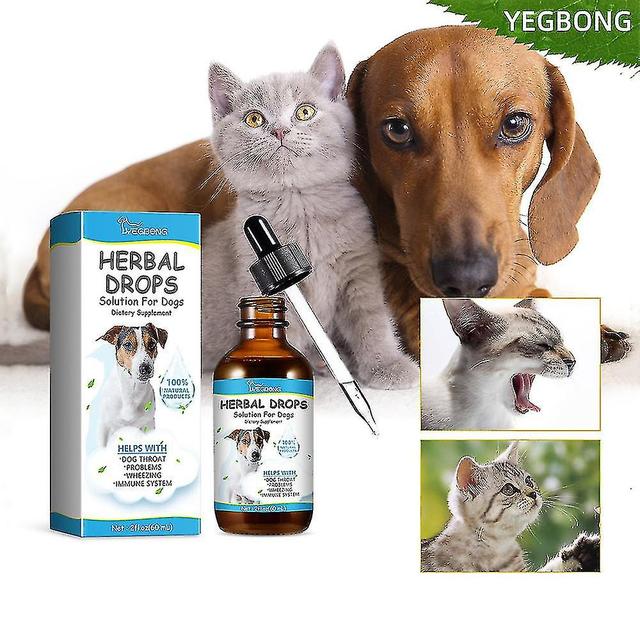 Guoguo Cough Treatment For Dogs, Herbal Drops Solution For Dogs Dietary Supplement, Kennel Cough For Dogs Herbal Drops Supplement For Dogs Itch 1pcs on Productcaster.