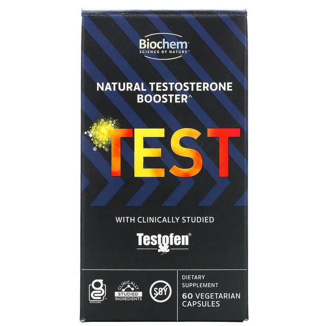 Biochem, TEST, luonnollinen testosteronitehostin, 60 kasvissyöjäkapselia on Productcaster.